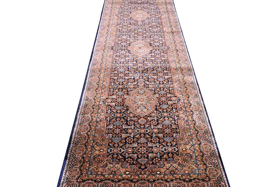 Шерстяной ковер ручной вязки Ковровая дорожка "Шираз", размер 246x75cm изображение