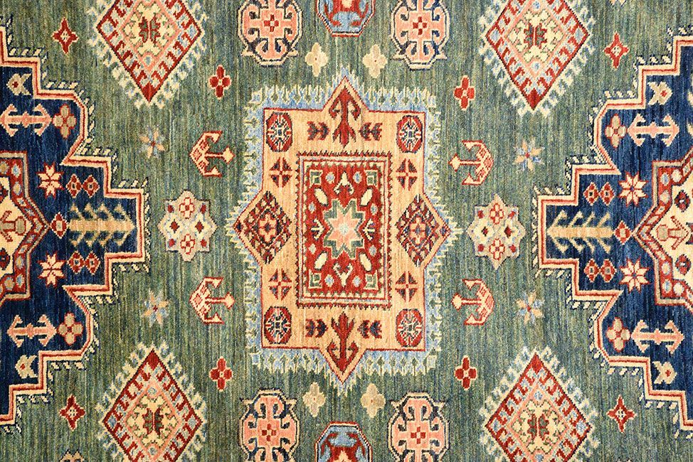 Шерстяной ковер ручной вязки Ковер "Казах", размер 243x171cm изображение