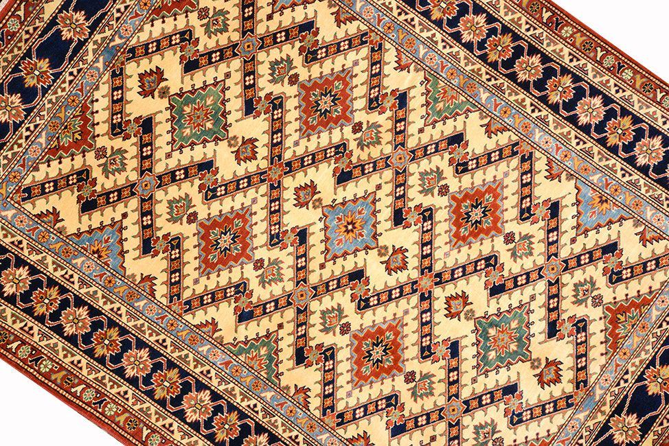 Азербайджанский ковер SHIRVAN шерстяной Прямоугольный 196x152cm фото крупным планом