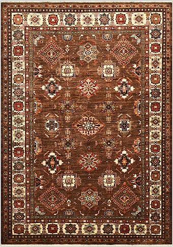Шерстяной Пакистанский ковер Kazakh №4797 276x195cm