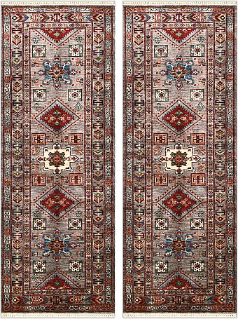 Шерстяной Пакистанский ковер Kazakh №4842 207x76cm