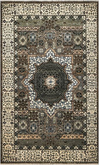 Шерстяной Индийский ковер Mamluk №1112 126x77cm