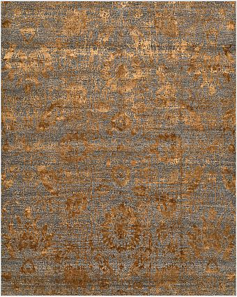 Современный Индийский ковер Shabby Classic №4914 306x245cm из шерсти и бамб. шелка в стиле неоклассика