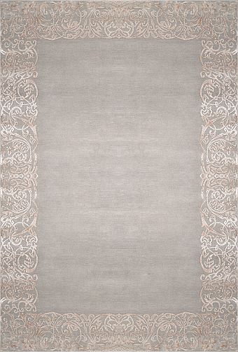 Индийский Rococo Frame ковер №3471 274x186cm из шелка и шерсти
