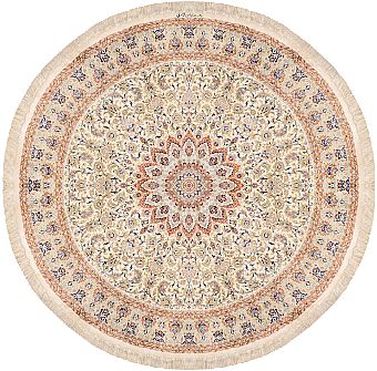 Шелковый Персидский ковер Qom №3781 200x200cm
