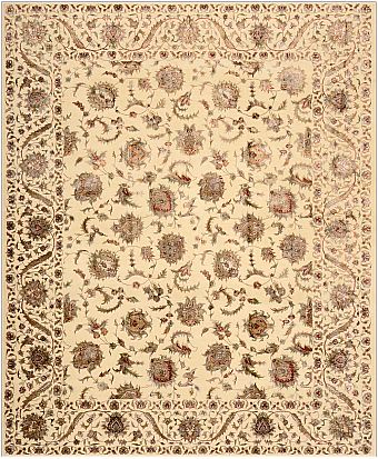 Индийский Tabrizi ковер №2585 310x249cm из шелка и шерсти