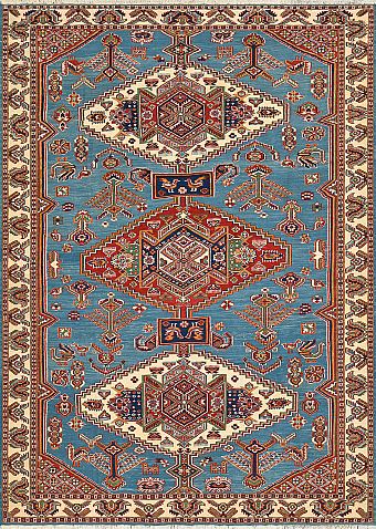 Безворсовый Пакистанский ковер Sumakh №4200 229x165cm из шерсти