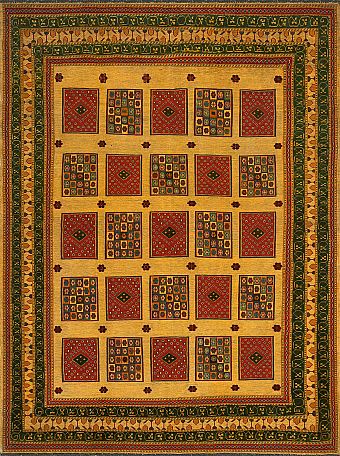 Безворсовый Персидский ковер Sirjan №2282 254x189cm из шерсти