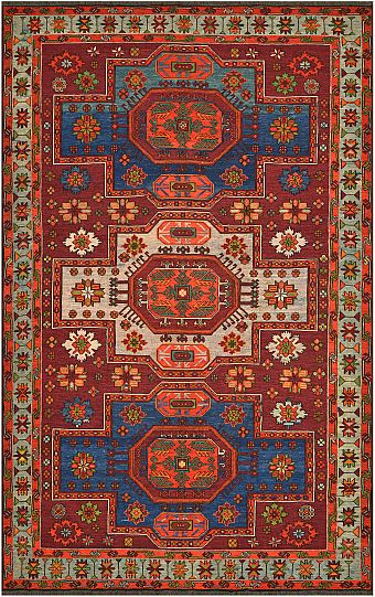 Безворсовый Дагестанский ковер Sumakh №4504 331x209cm из шерсти