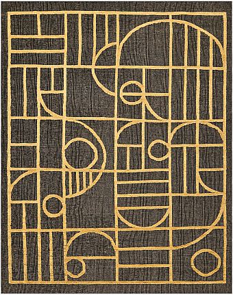 Безворсовый Индийский ковер Tazart №4755 310x243cm из шерсти