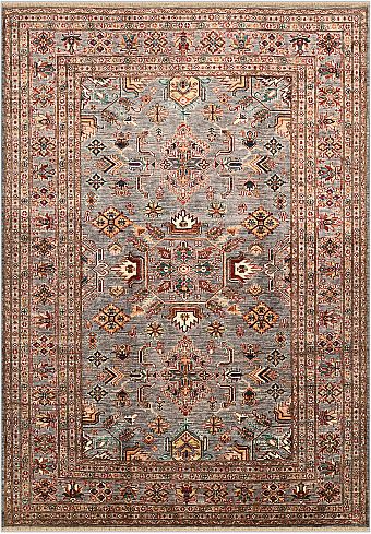 Шерстяной Пакистанский ковер Kazakh №4783 290x202cm