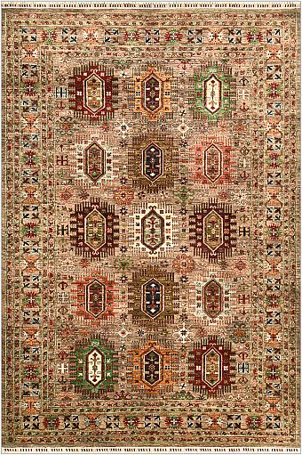 Шерстяной Пакистанский ковер Kazakh №4787 309x212cm
