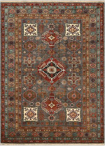 Шерстяной Пакистанский ковер Kazakh №4879 237x175cm