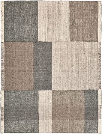 Безворсовый Индийский ковер Bergen №5078 354x250cm из шерсти