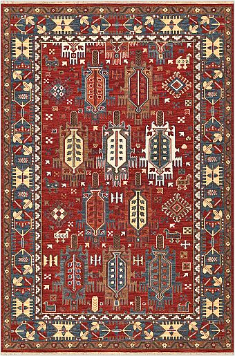 Безворсовый Индийский ковер Dhuri №5187 276x184cm из шерсти