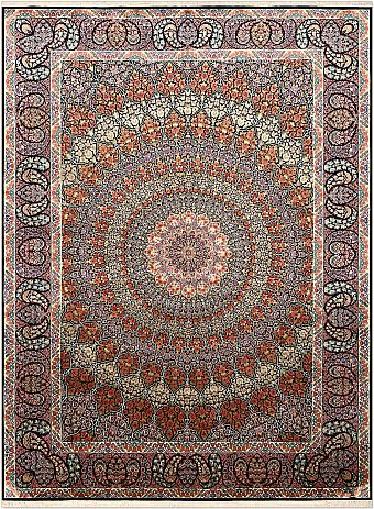 Шелковый Индийский ковер Gombad №5255 371x278cm