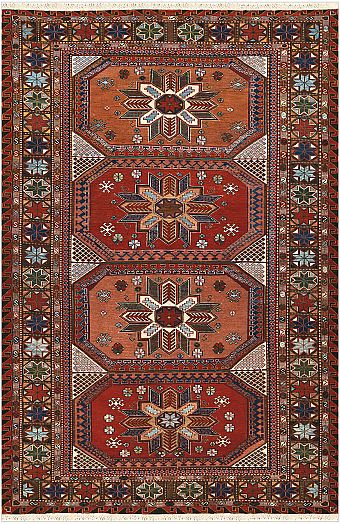 Безворсовый Пакистанский ковер Sumakh №5265 240x160cm из шерсти