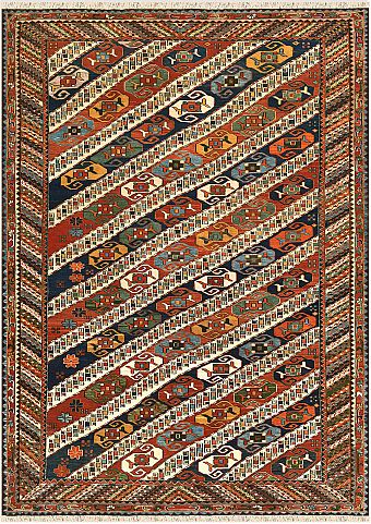 Безворсовый Пакистанский ковер Sumakh №5276 274x194cm из шерсти