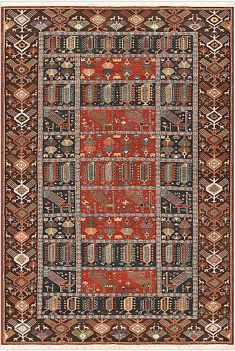 Безворсовый Пакистанский ковер Sumakh Sirjan №5286 251x172cm из шерсти