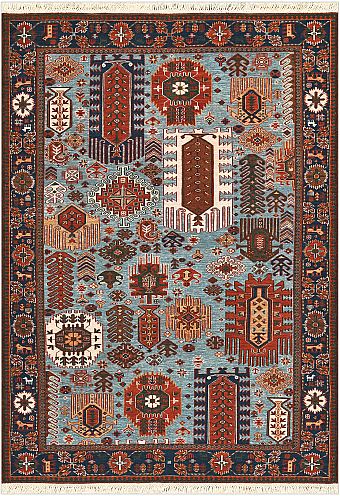 Безворсовый Пакистанский ковер Sumakh №5337 204x144cm из шерсти