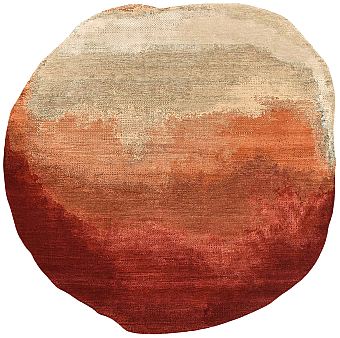 Индийский Ombre ковер №5519 189x185cm из шелка и шерсти