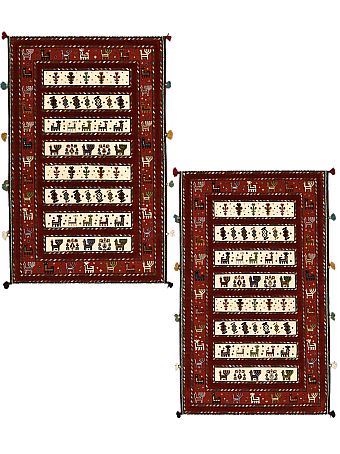 Безворсовый Индийский ковер Sirjan №5543 149x95cm из шерсти