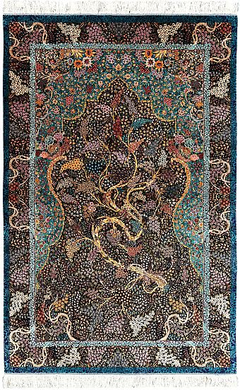 Шелковый Иранский ковер Tehran №5434 227x148cm