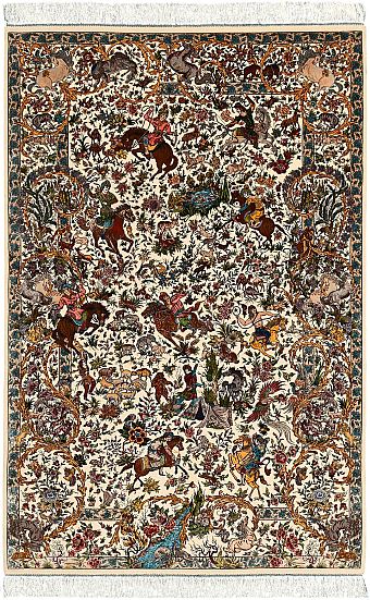 Шелковый Иранский ковер Tehran №5436 225x149cm