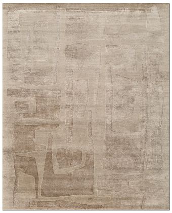 Индийский Relief ковер №5458 300x245cm из шелка и шерсти