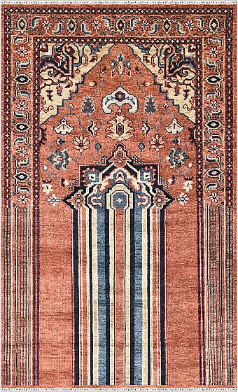 Шерстяной Индийский ковер Artefact №5190 247x152cm