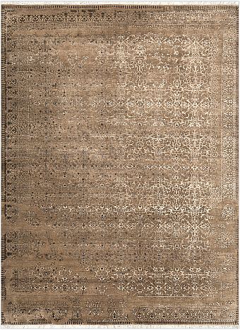 Современный Индийский ковер Shabby Classic №5217 372x270cm из шерсти и шелка в стиле неоклассика