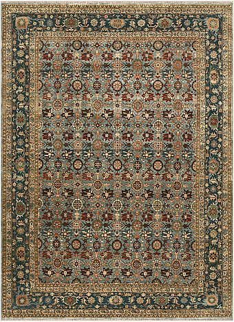 Шерстяной Индийский ковер Agra №5220 373x272cm