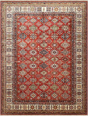 Шерстяной Пакистанский ковер Kazakh №5319 521x396cm