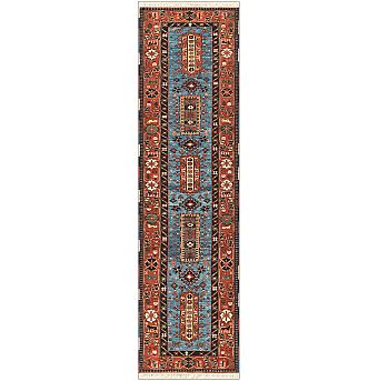 Безворсовый Пакистанский ковер Sumakh №5356 283x76cm из шерсти