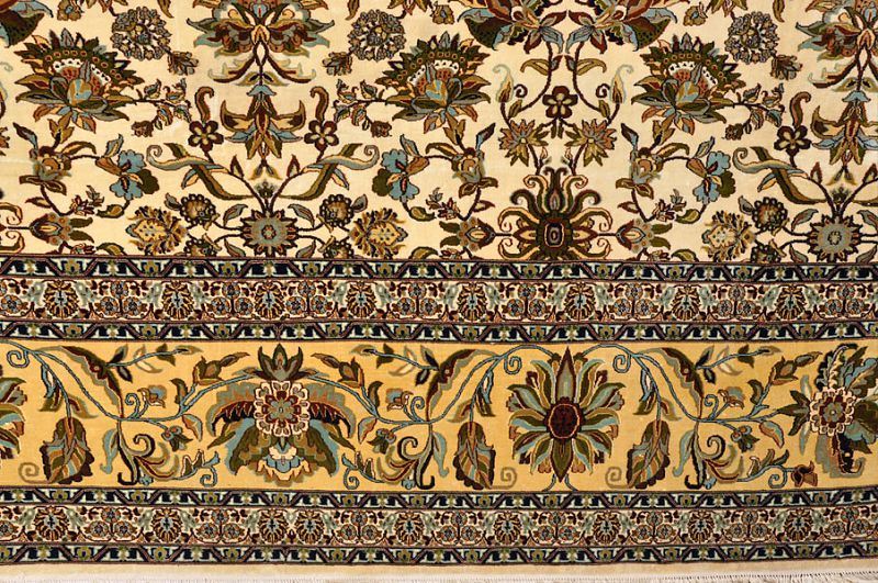 Индийский ковер Ковер "Кашмир" шелковый Прямоугольный 379x275cm фото крупным планом