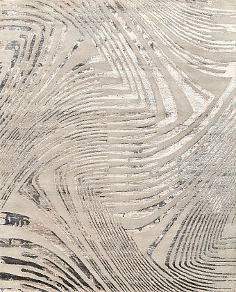 Индийский Relief ковер №5505 301x245cm из шелка и шерсти