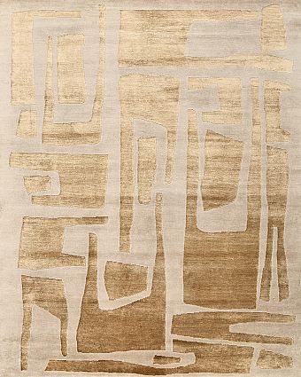 Индийский Relief ковер №5509 302x243cm из шелка и шерсти