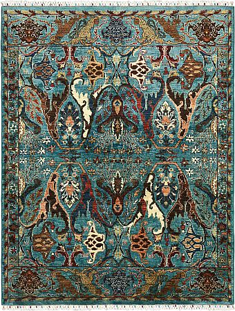 Шерстяной Пакистанский ковер Bijar №5660 196x153cm