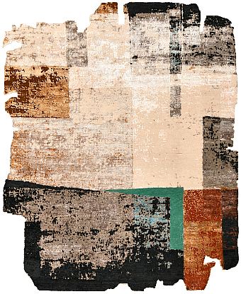 Индийский Fantasy ковер №5412 305x244cm из шелка и шерсти