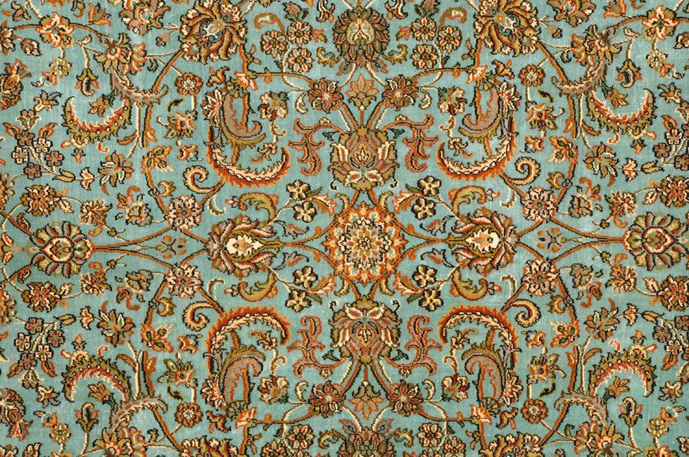 Шелковый ковер ручной вязки Ковер "Кашмир", размер 123x83cm изображение