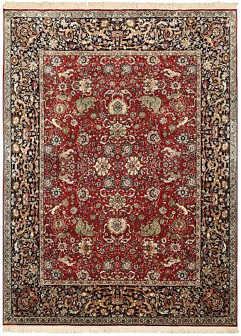 Шелковый Индийский ковер Hunting №5904 322x241cm