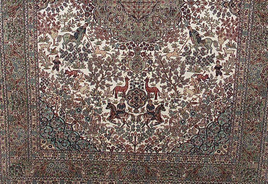 Шелковый ковер ручной вязки Китайский ковер, размер 180x130cm изображение