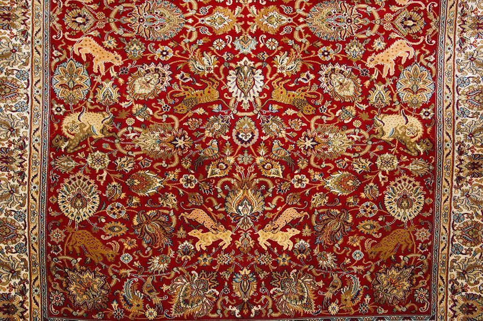 Шелковый ковер ручной вязки Кашмирский ковер, размер 179x123cm изображение