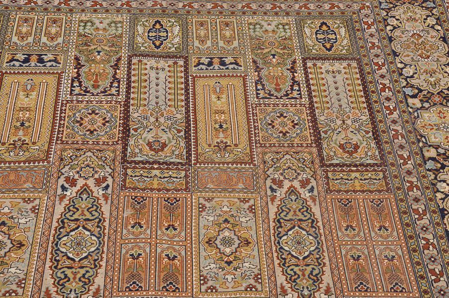 Индийский ковер Ковер "Хешти" шелковый Прямоугольный 375x273cm фото крупным планом