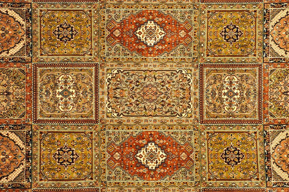 Индийский ковер Ковер "Рабада" шелковый Прямоугольный 212x157cm фото крупным планом