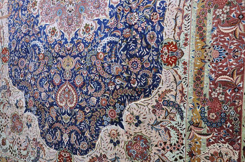 Турецкий ковер Ковер "Хереке" шелковый Прямоугольный 247x170cm фото крупным планом