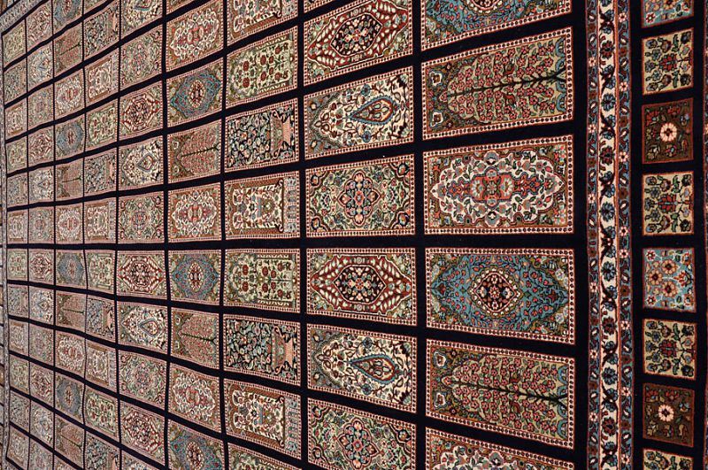 Шелковый ковер ручной вязки Кашмирский ковер, размер 335x240cm изображение