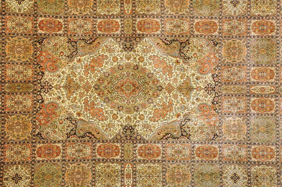 Шелковый ковер ручной вязки Ковер "Кашмир", размер 361x272cm изображение