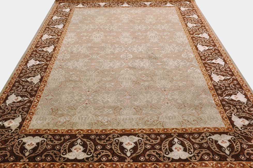 Ковер ручной вязки Ковер "Дамаск" из шелка и шерсти, размер 230x156cm изображение