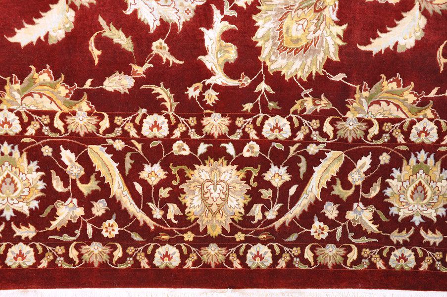 Индийский ковер TABRIZI из шелка и шерсти Прямоугольный 358x250cm фото крупным планом